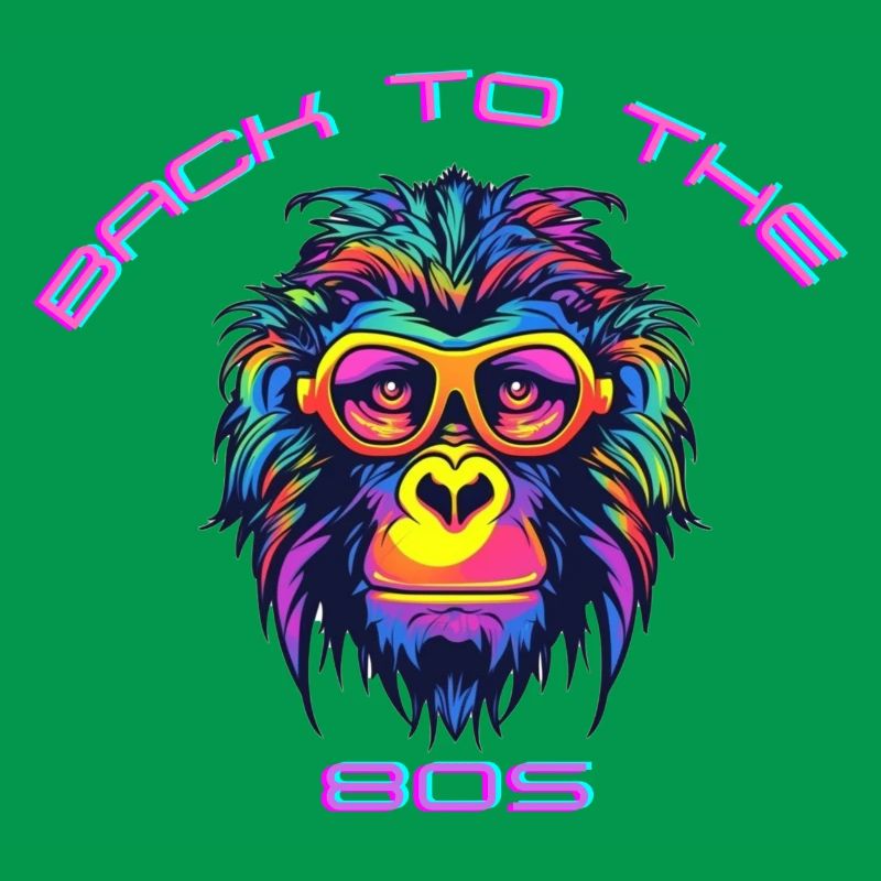 Psychedelic gorilla with sunglasses