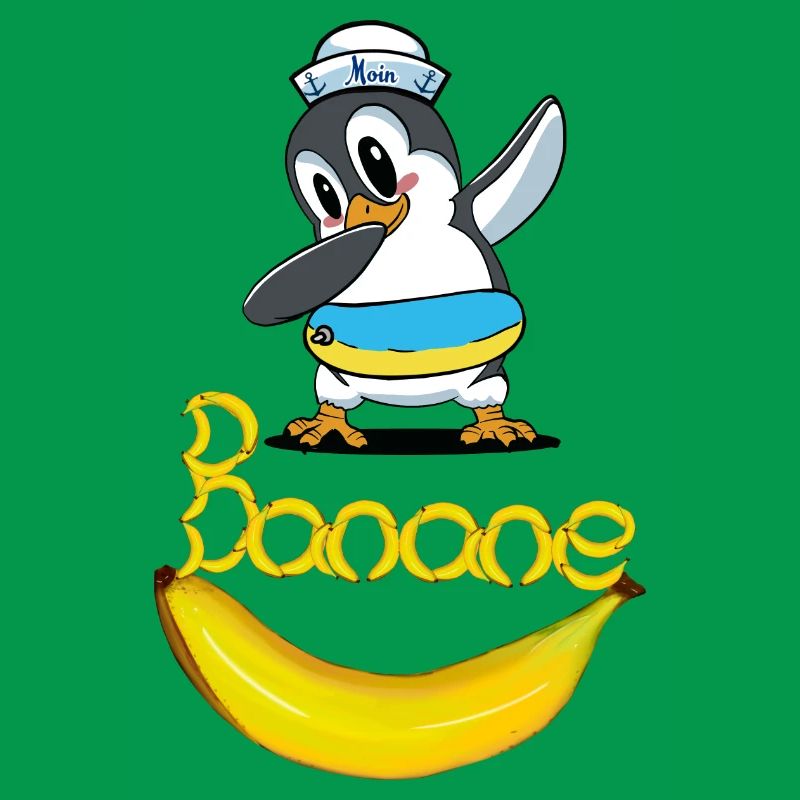 Pinguin Banane Seemann maritim Kind