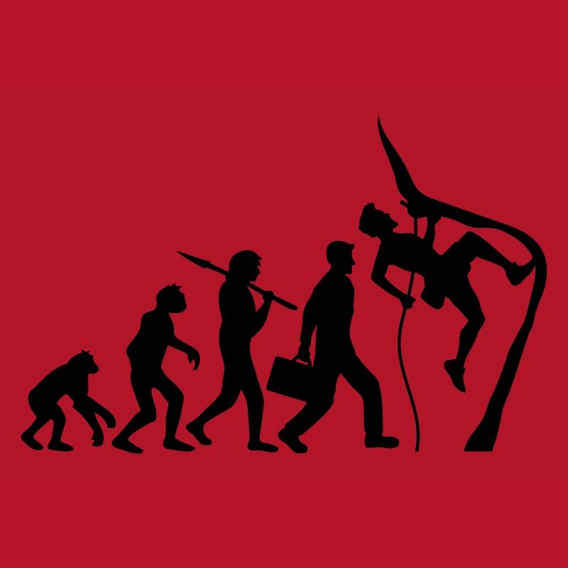 Evolution de grimpeurs de corde d'escalade