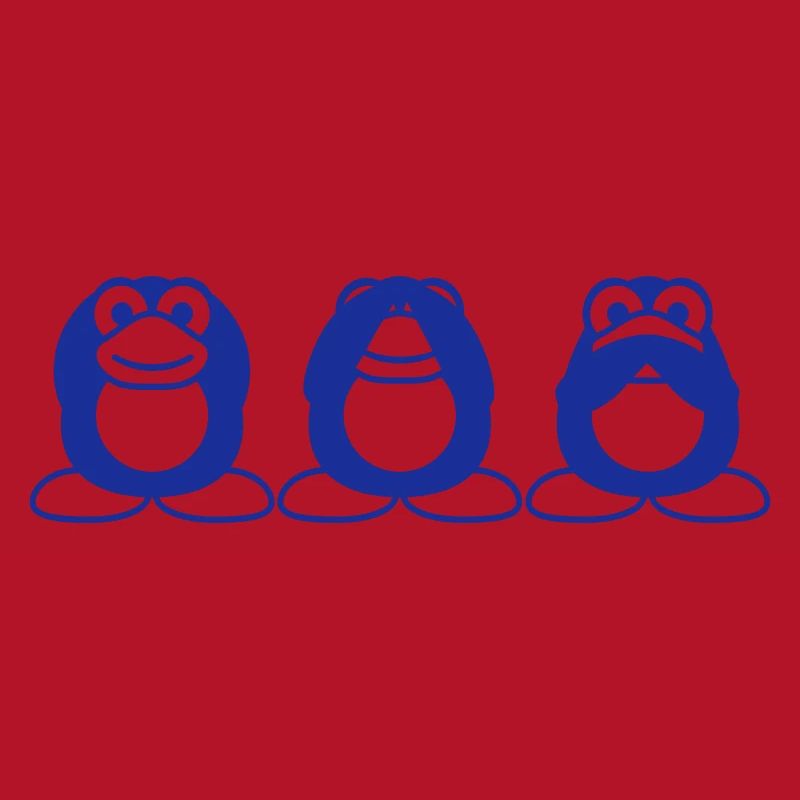 Three wise penguins don't hear anything say team