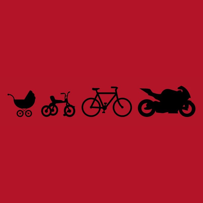 L'évolution de bébé à motard