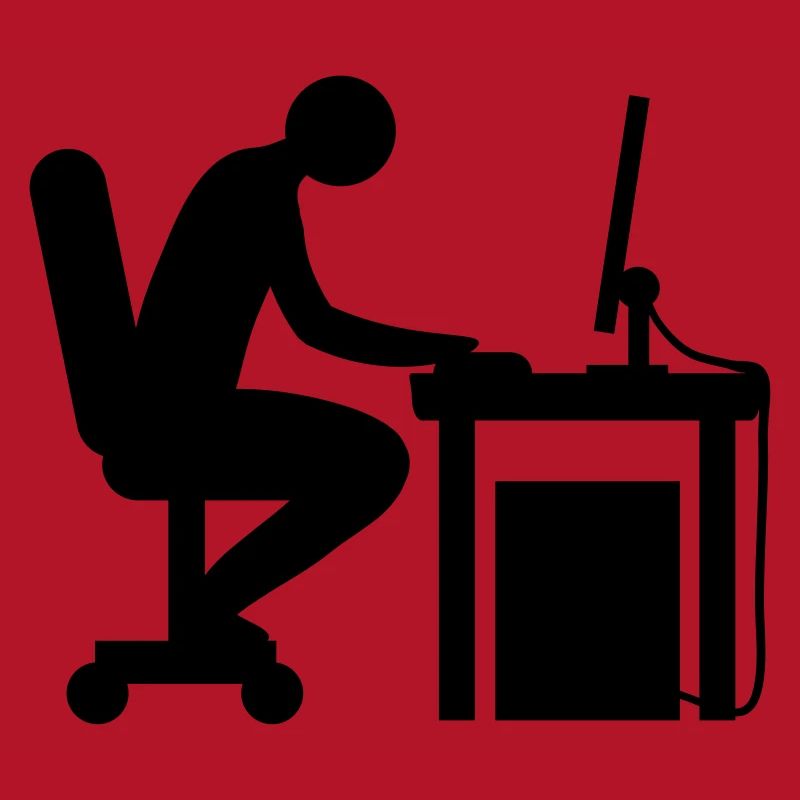 Computer Schreibtisch Nerd
