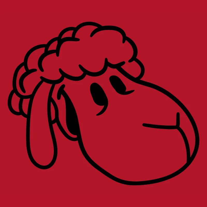 Sheep Face Head Cute Cute Lamb Cool Comic