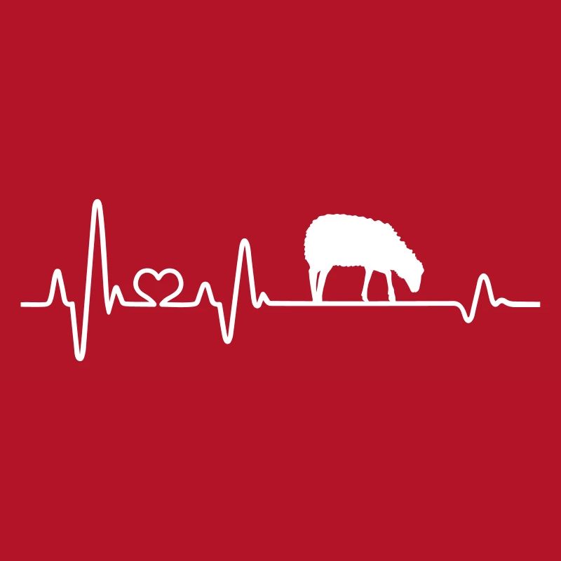 Schaf Herzschlag Schäfer Geschenkidee Liebe Schafe