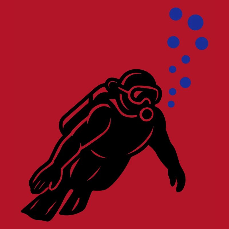 Silhouette de plongeur