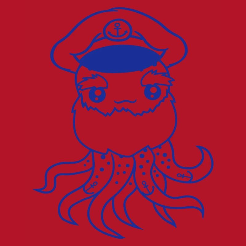 Old Octopus Octopus Cephalopod Captain Squid