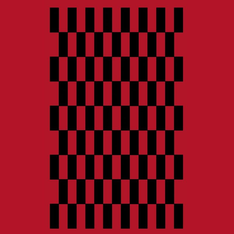 quadrillé pattern black white