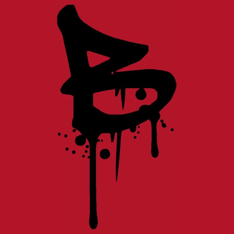 Graffiti B gouttes aspersion de sang Farbklex