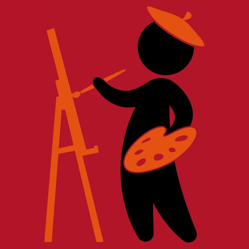 A painter working on his masterpiece