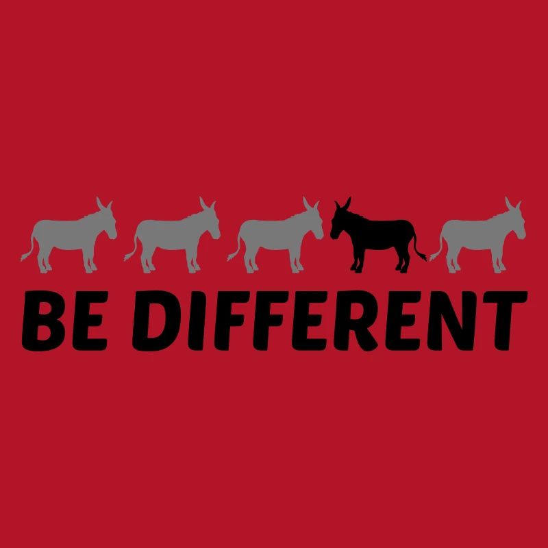 text anders be different esel pferd pony klein pac