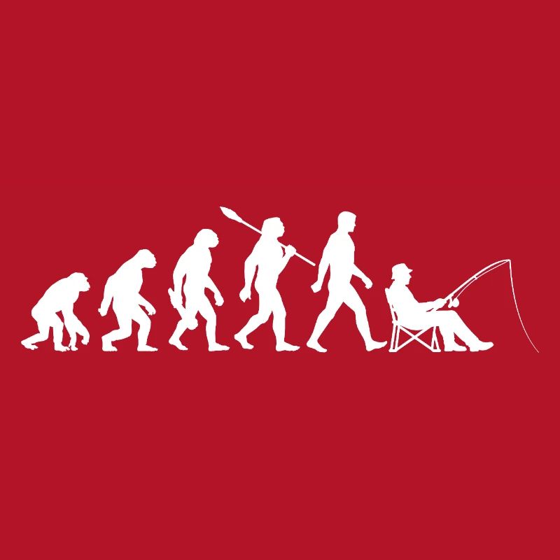 Evolution - Angler, Angeln Geschenk
