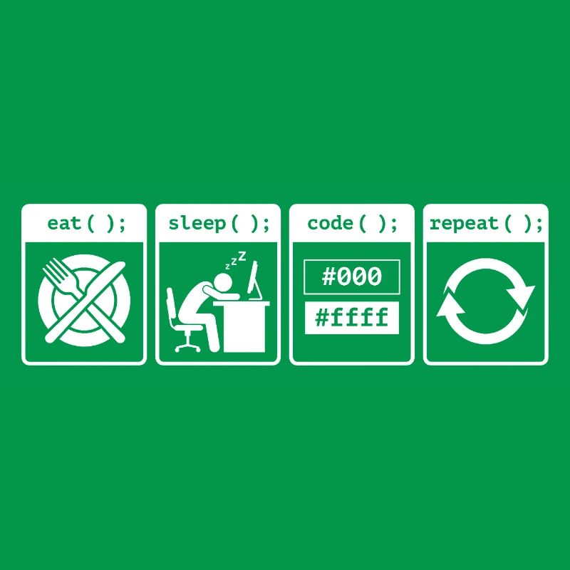 Eat Sleep Code Repeat – Coder Workflow Design