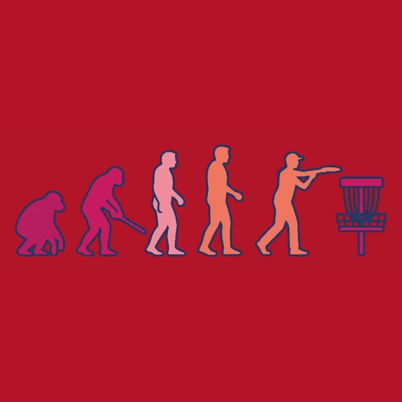 Disc Golf Evolution Drôle de Disc Golfeur Flying Disc