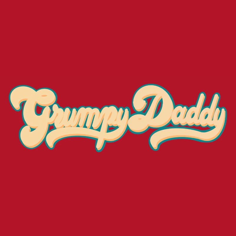 Script rétro de Grumpy Daddy - Couleur « Groovy Baby »