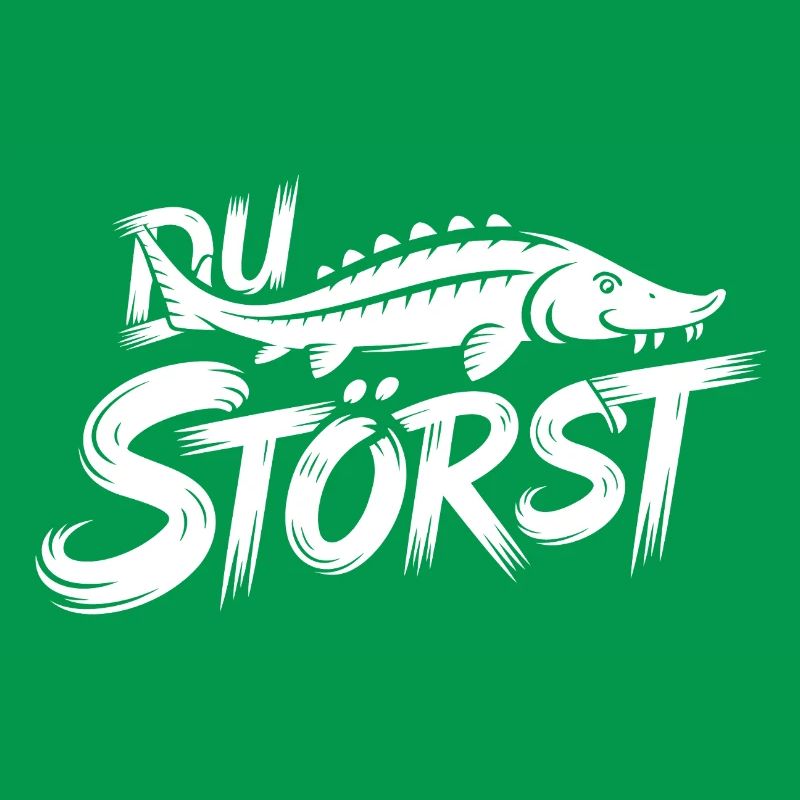 Sturgeon Sterlet Graffiti Pattern