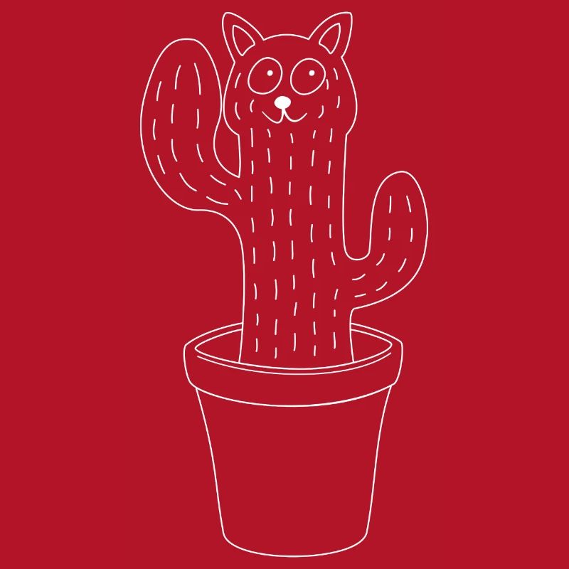 Chat - Cactus - Pot de fleurs