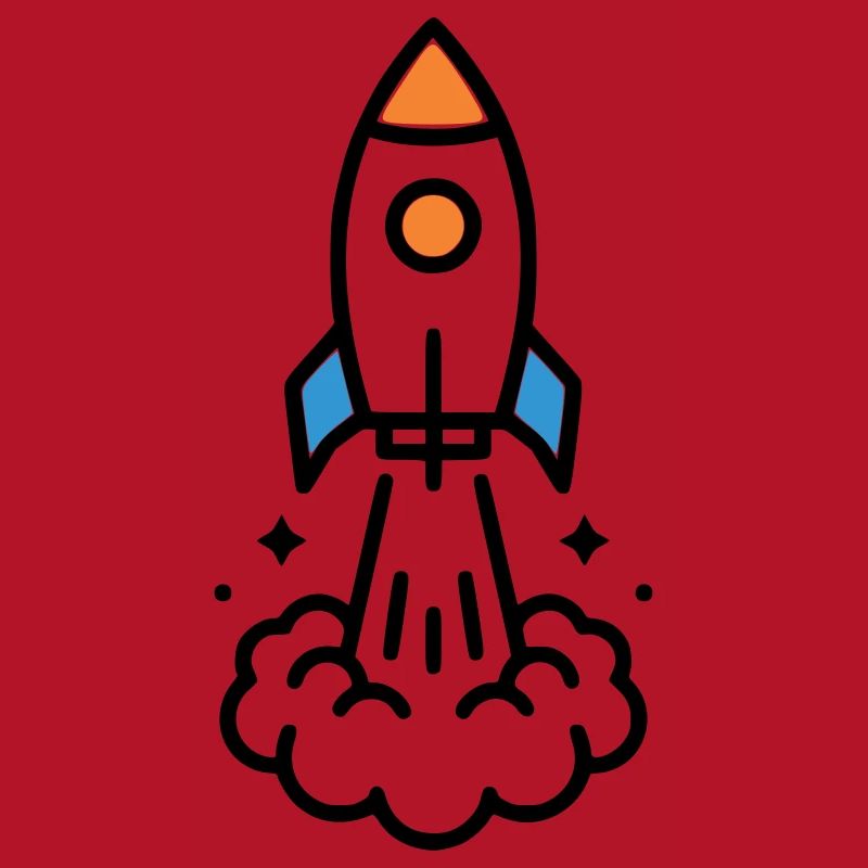 Rocket Launch Space Comic