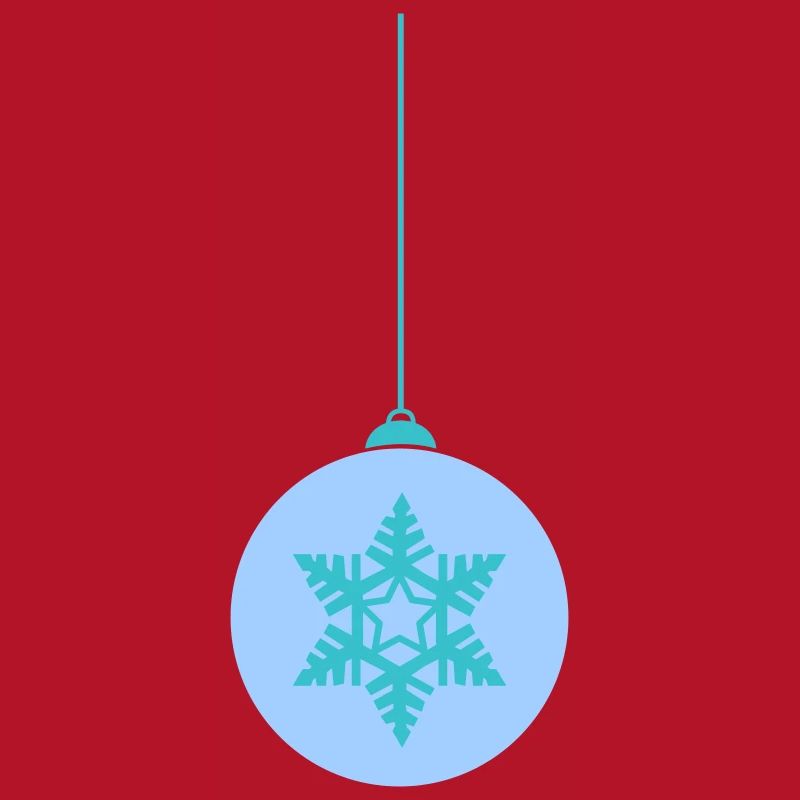 Weihnachtskugel Schneeflocken Blau Ornament