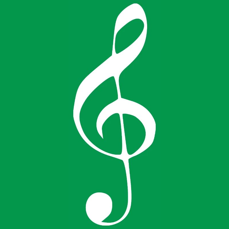 Note de clé de musique note note blanche