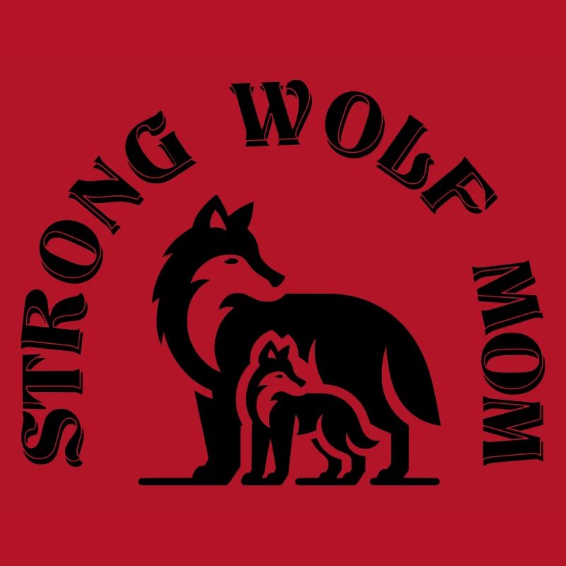 Starke Mama Beste Mama Geschenk Wolf Mutter Kind