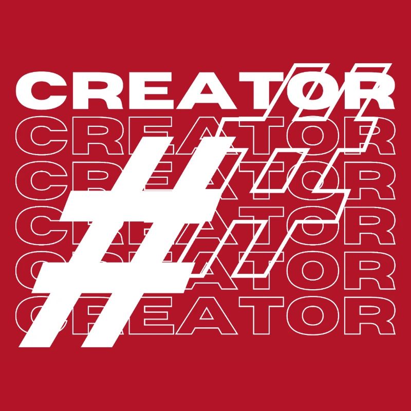 Creator-Hashtag-Typografie