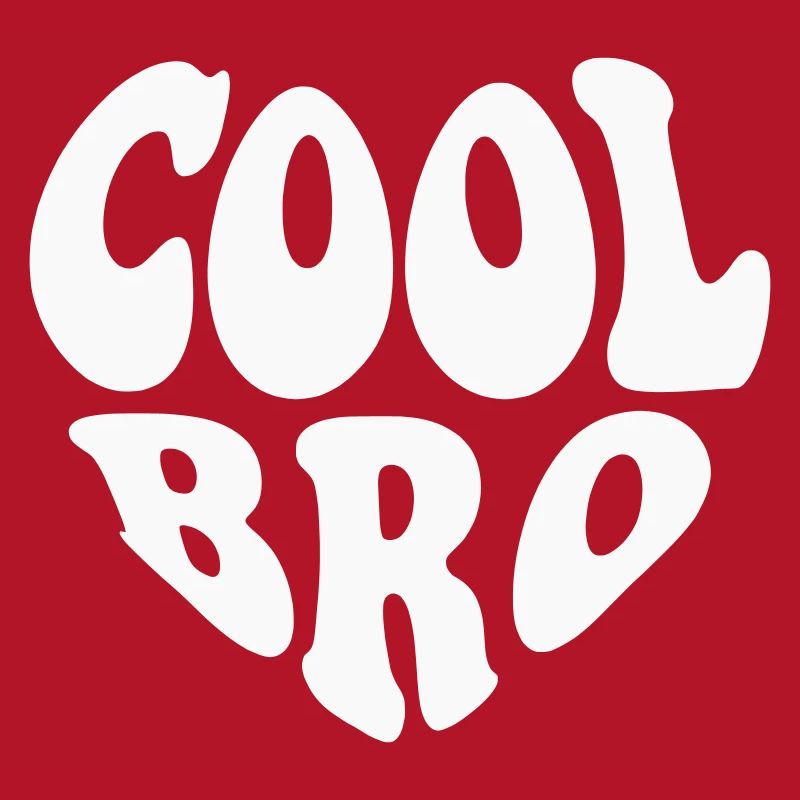 Cool Bro Small Heart Logo – Anpassbare Farbe