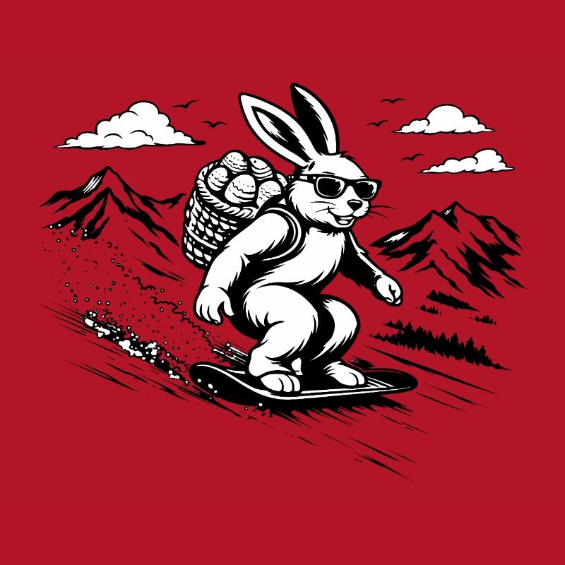 Snowboard Bunny Easter Bunny Cool Easter Vibes