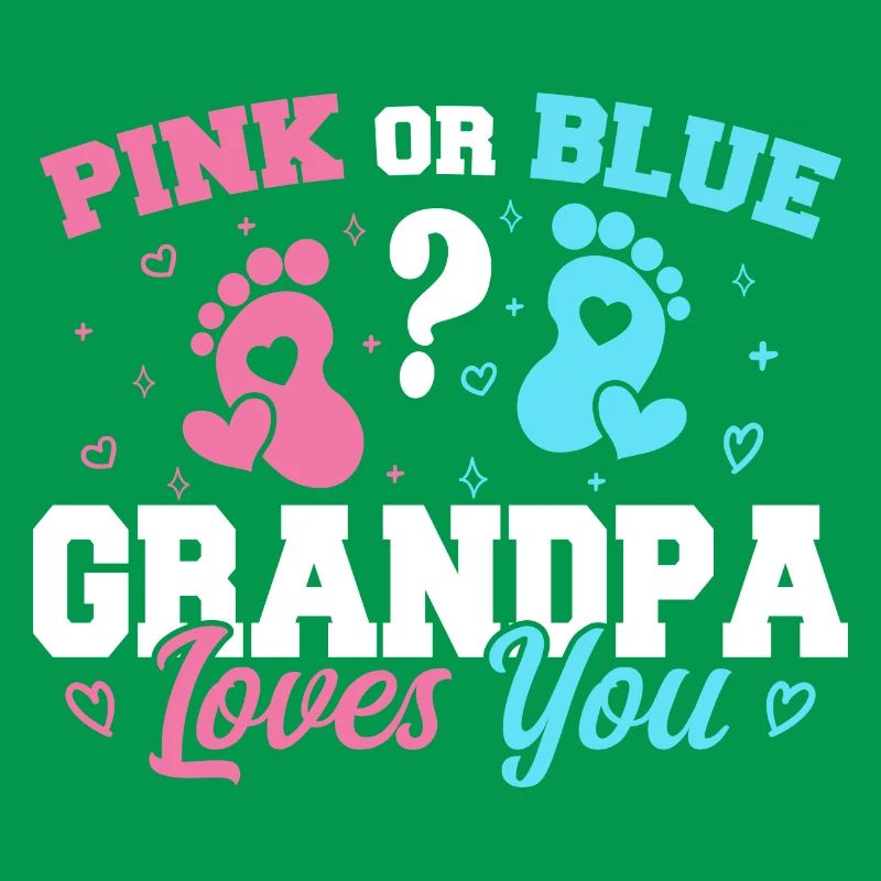 Rosa oder blauer Opa liebt dich - Opa