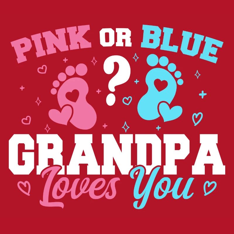 Rosa oder blauer Opa liebt dich - Opa