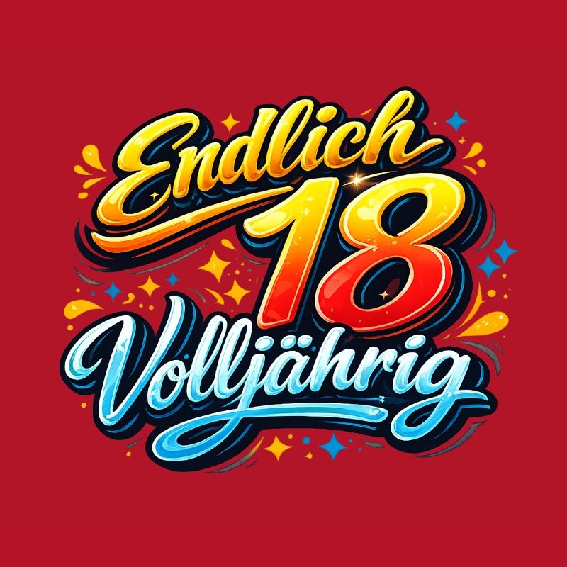 Endlich 18 Volljährig Neon Script