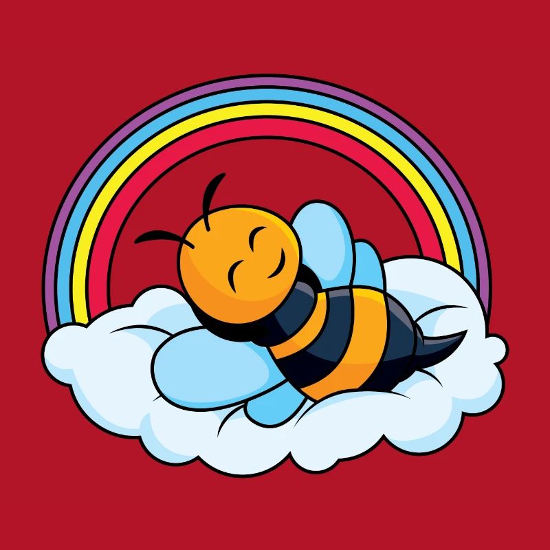 Sleeping bee on cloud