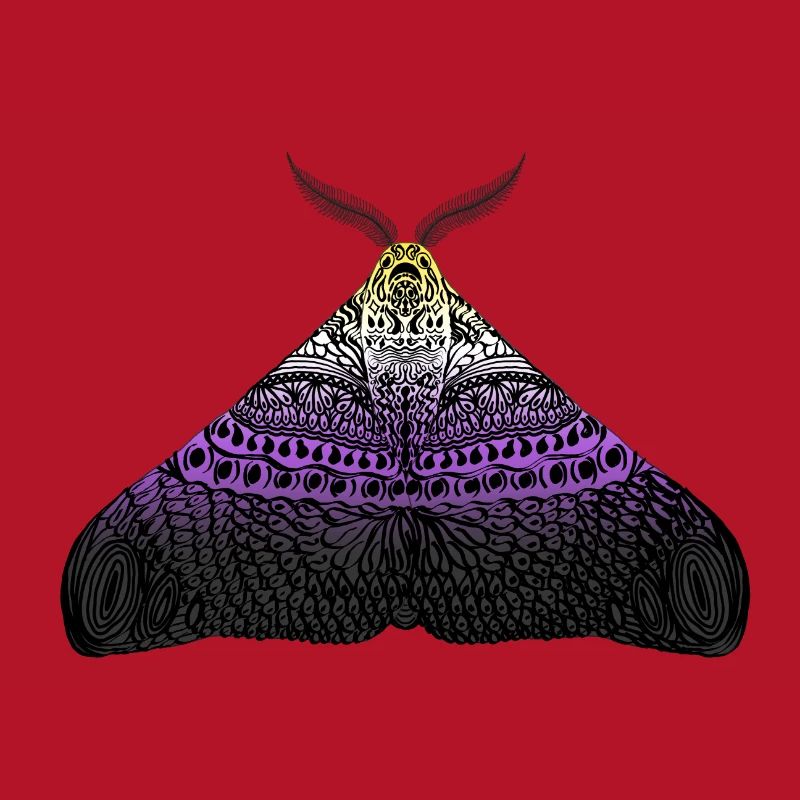 Non binary pride moth
