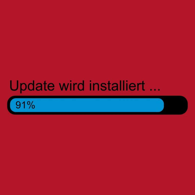Update wird installiert .. Ladebalken 91%
