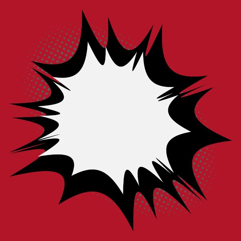 Comic speech bubble explosion