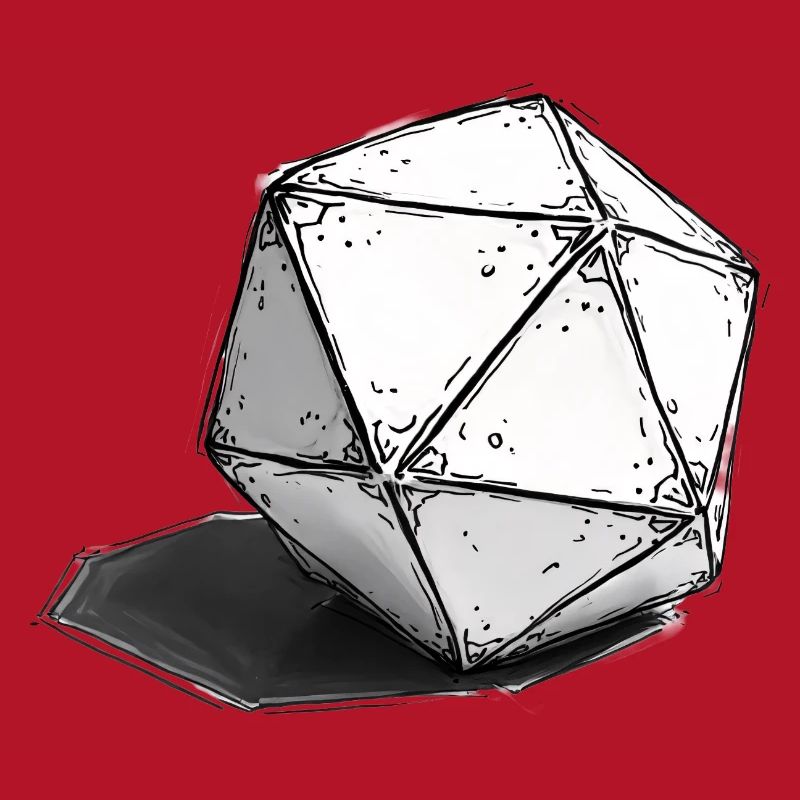 Hand Drawn Cube – Minimal Dice Sketch