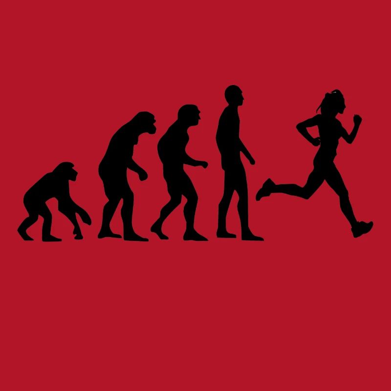 Human Evolution Running Jogging Joggen Geschenk