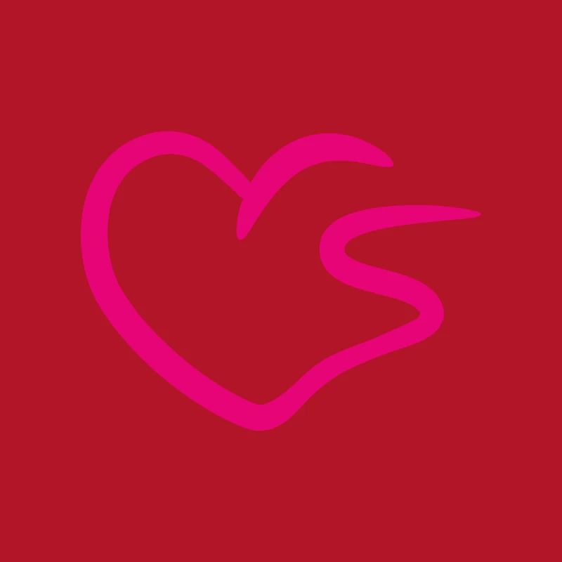 Herz Buchstabe S Anfangsbuchstabe Rosa