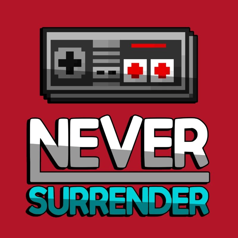 NEVER SURRENDER (Türkis) + NES Controller - Gaming