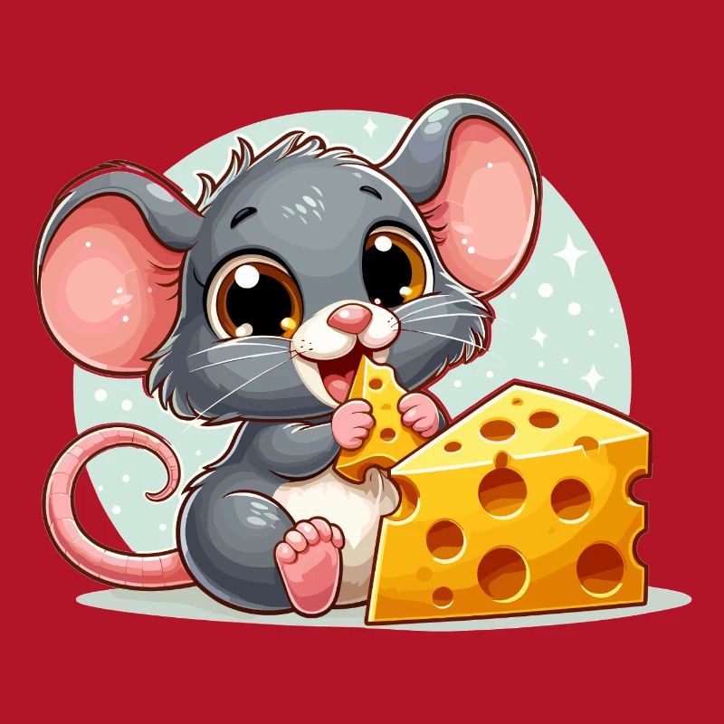 Cheese Mouse Delicious Cheese Makes Happy Gift