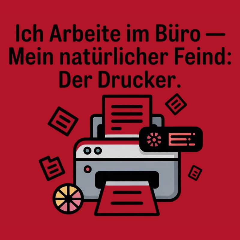 Printer illustration with printing process