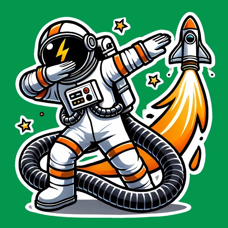 Drôle Dabbing astronaute conception spatiale