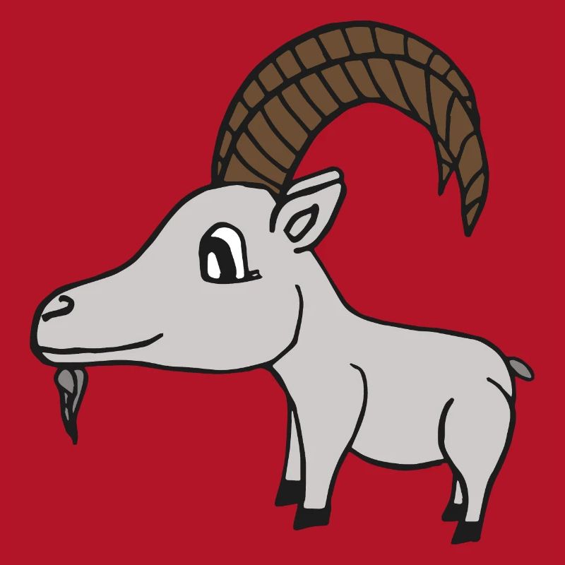 douce chèvre avec des cornes, douce idée de cadeau