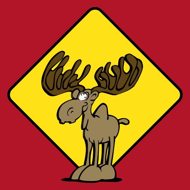 Caution Moose Moose