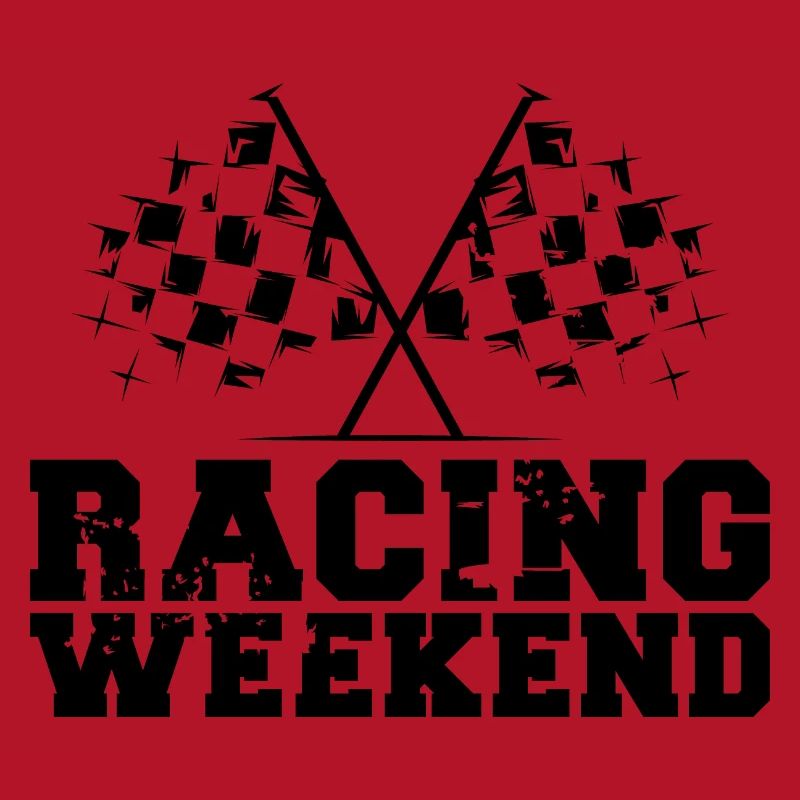 Voitures de week-end de course Drapeaux de symbole de course