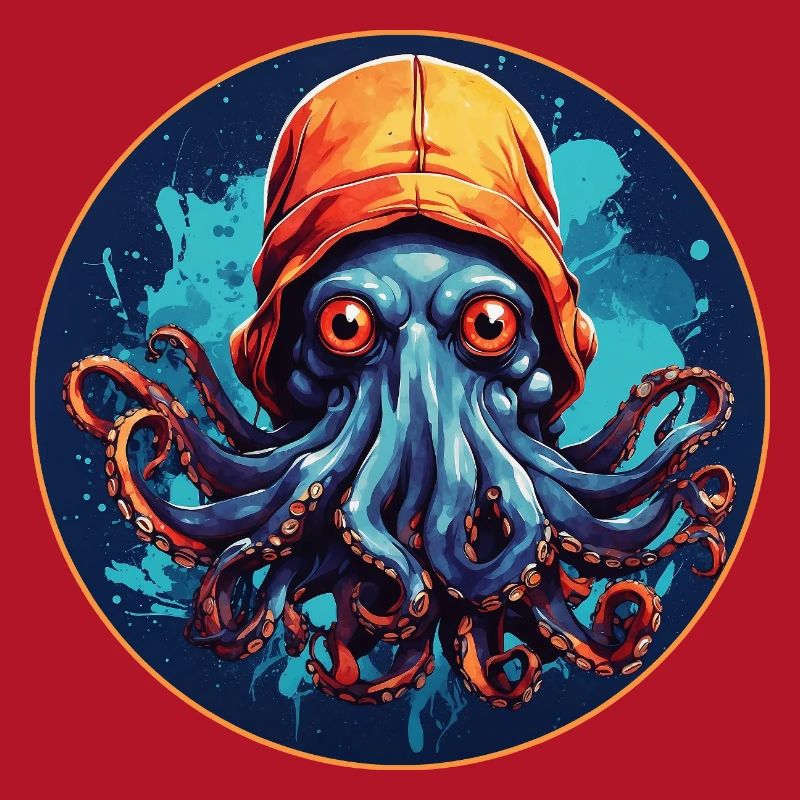 octopus with hat funny octopus design