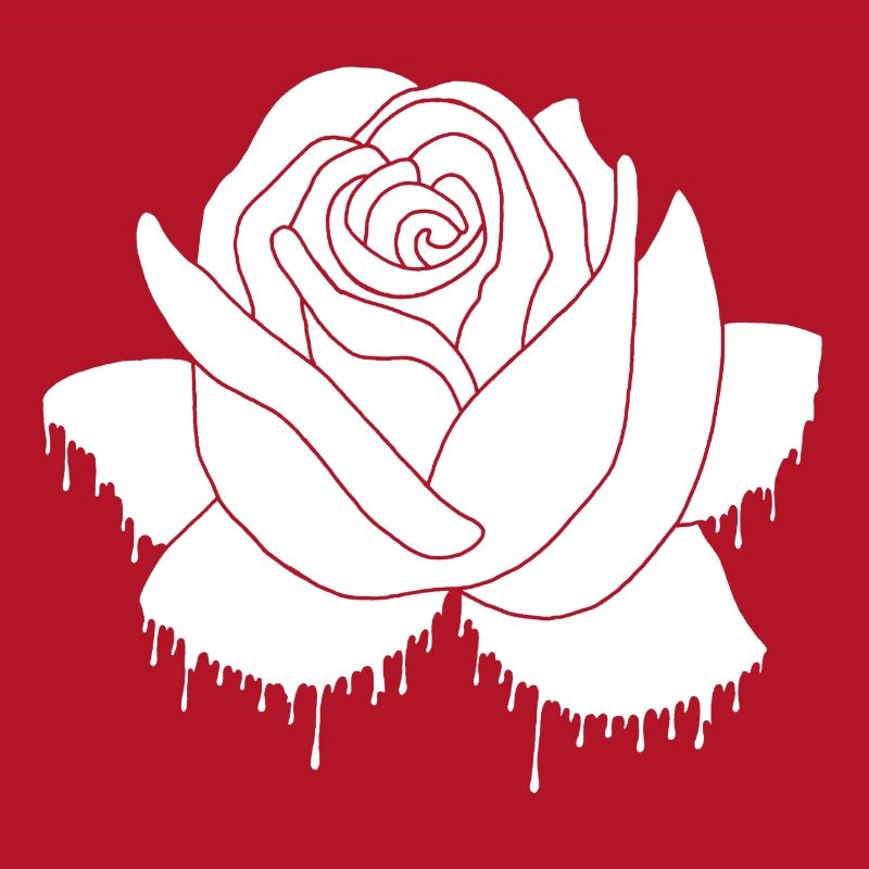 Graffiti d'une rose blanche