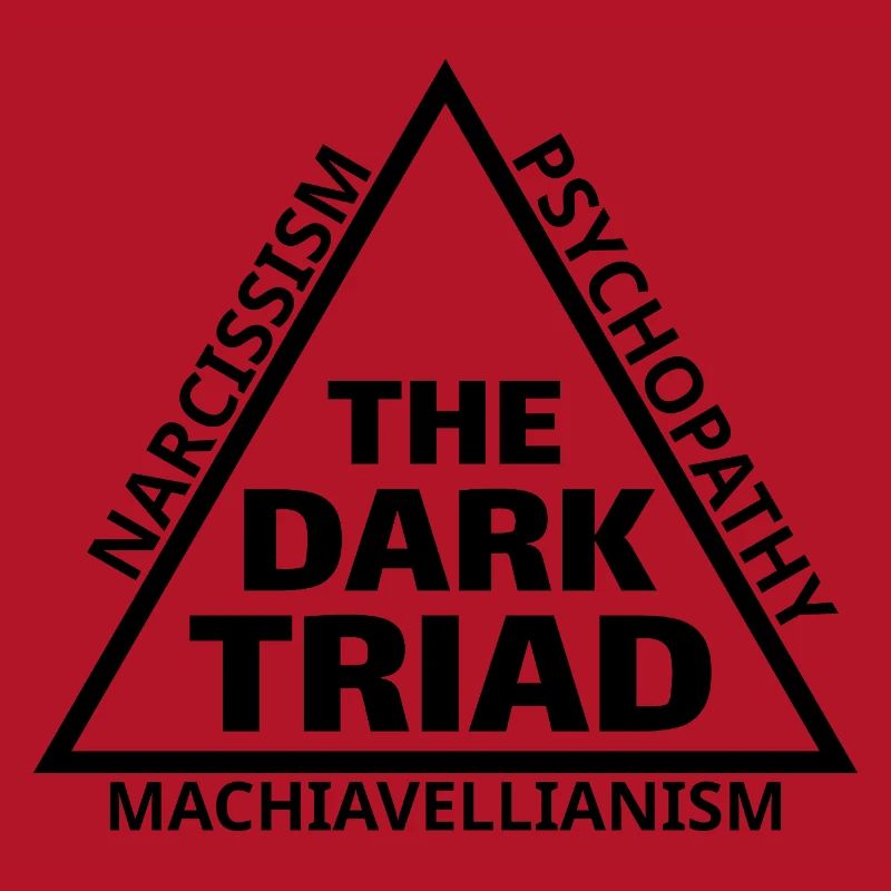 Dark Triad Meme Triangle Minimal Design