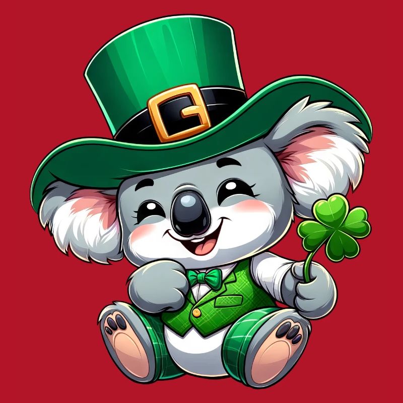Dessin animé de Koala de la Saint-Patrick
