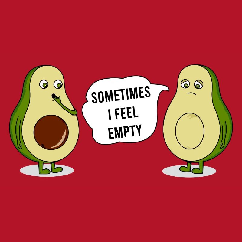 Avocado Sometimes I Feel Empty Graphic