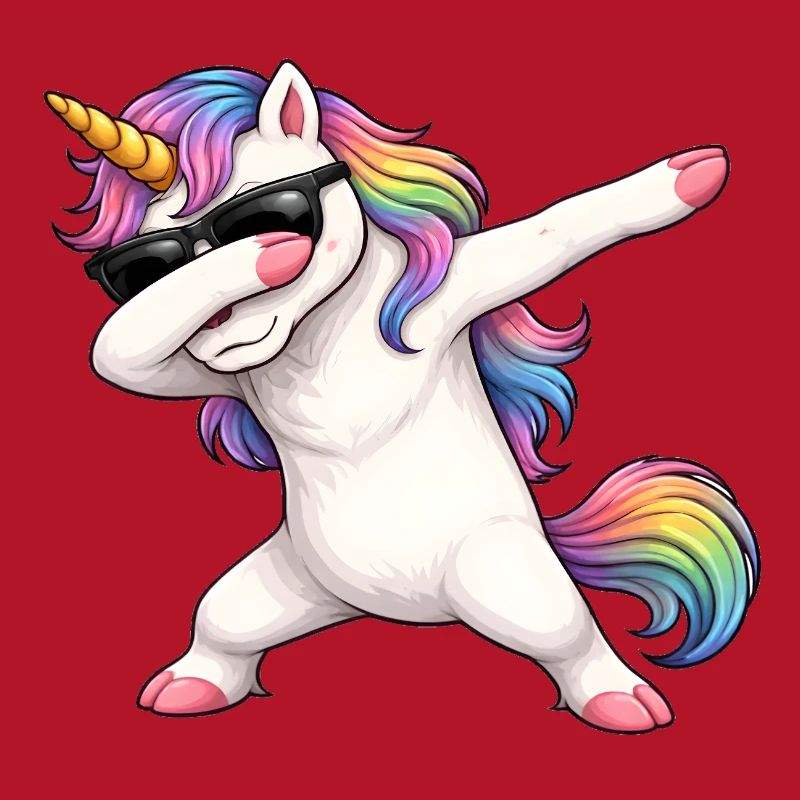 Dabbing Einhorn